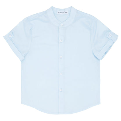 boys light blue button down shirt