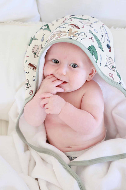 Kids Embroidered Bamboo Hooded Towels