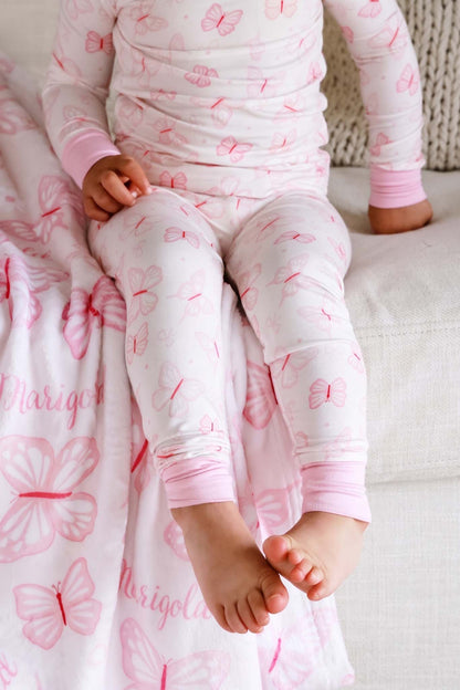 Personalized Kids Blanket | Blooming Butterflies