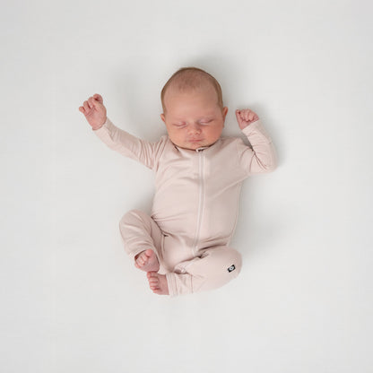 Zippered Romper in Blush