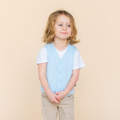 Tuxedo Vest in Breeze