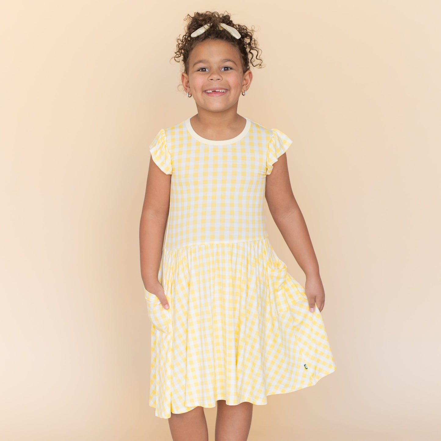 Pocket Dress in Gingham Chamomile