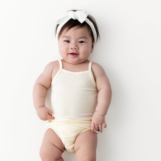 Spaghetti Strap Leotard in Chamomile