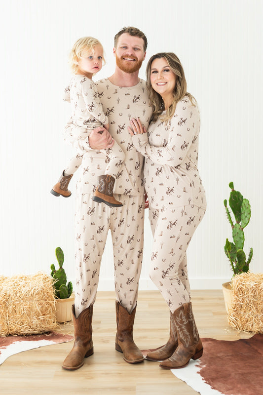 Women's Jogger Pajama Set in Classic Cowboy