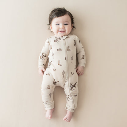 Zippered Romper in Classic Cowboy