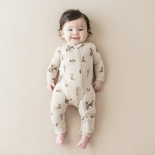 Zippered Romper in Classic Cowboy