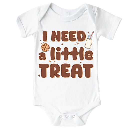Need A Little Treat Graphic Bodysuit & Kids Tee | White