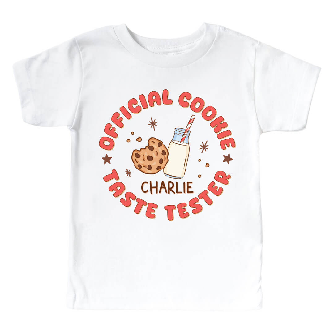 Personalized Official Cookie Tester Graphic Bodysuit & Kids Tee | White
