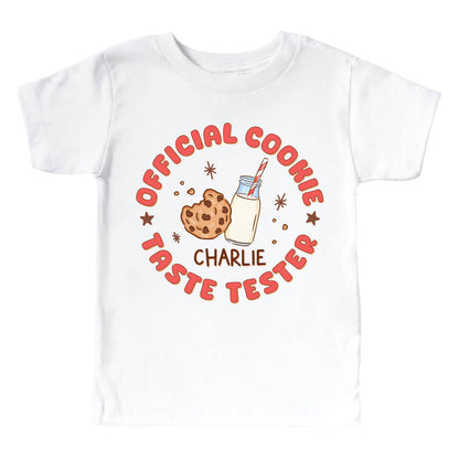 Personalized Official Cookie Tester Graphic Bodysuit & Kids Tee | White