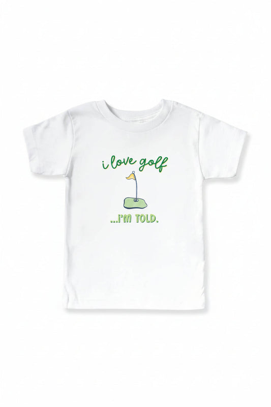 I Love Golf Kids Graphic Tee | White