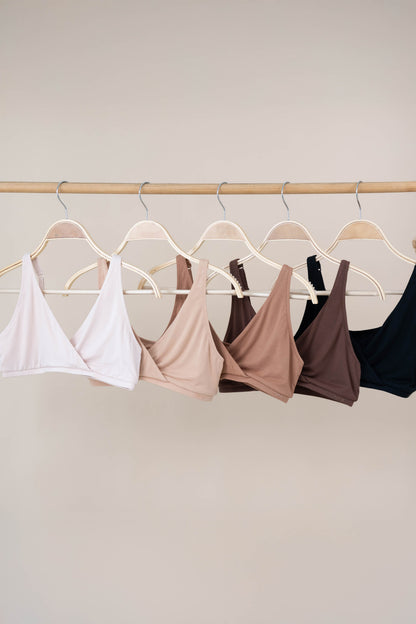 Women's Cross Front Bralette in Blonde