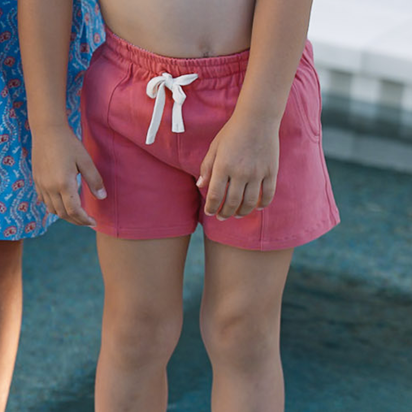 boys poppy red ultra-soft twill short