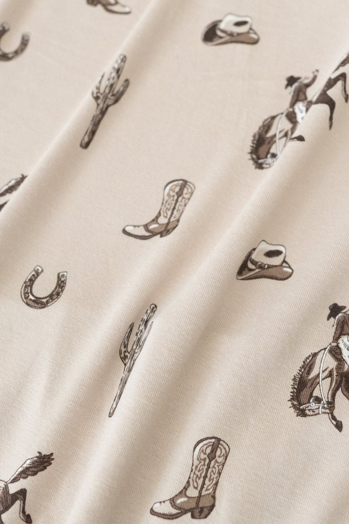 Women's Short Sleeve Pajama Set in Classic Cowboy