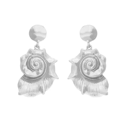 Alloy Conch Pendant Earrings