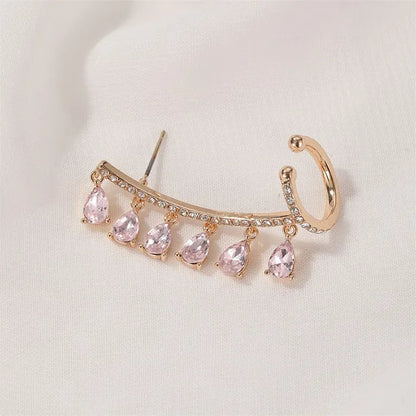 One Piece Crystal Inlay Stud Earring