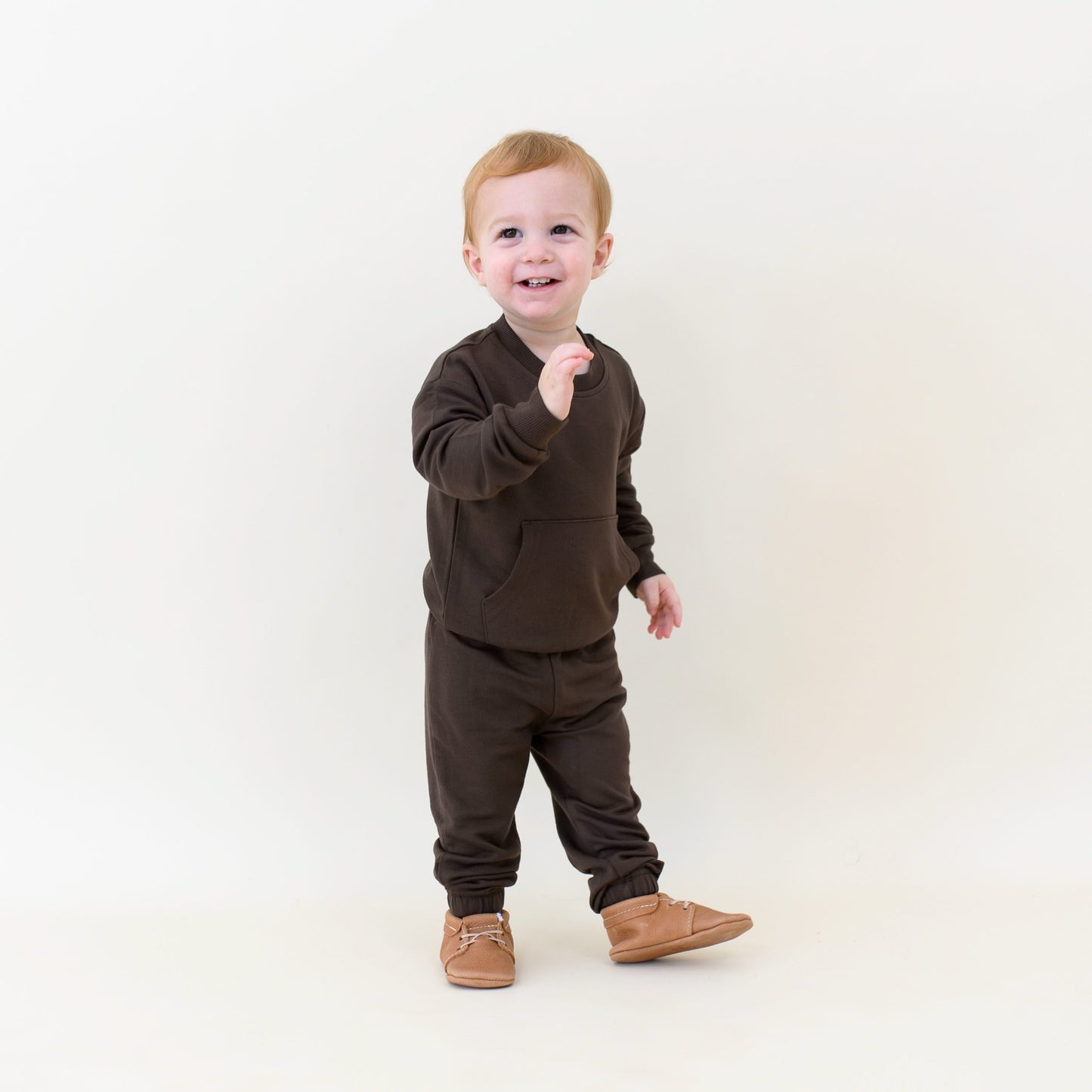 French Terry Jogger Set in Espresso