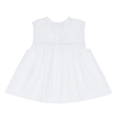 girls white align tank