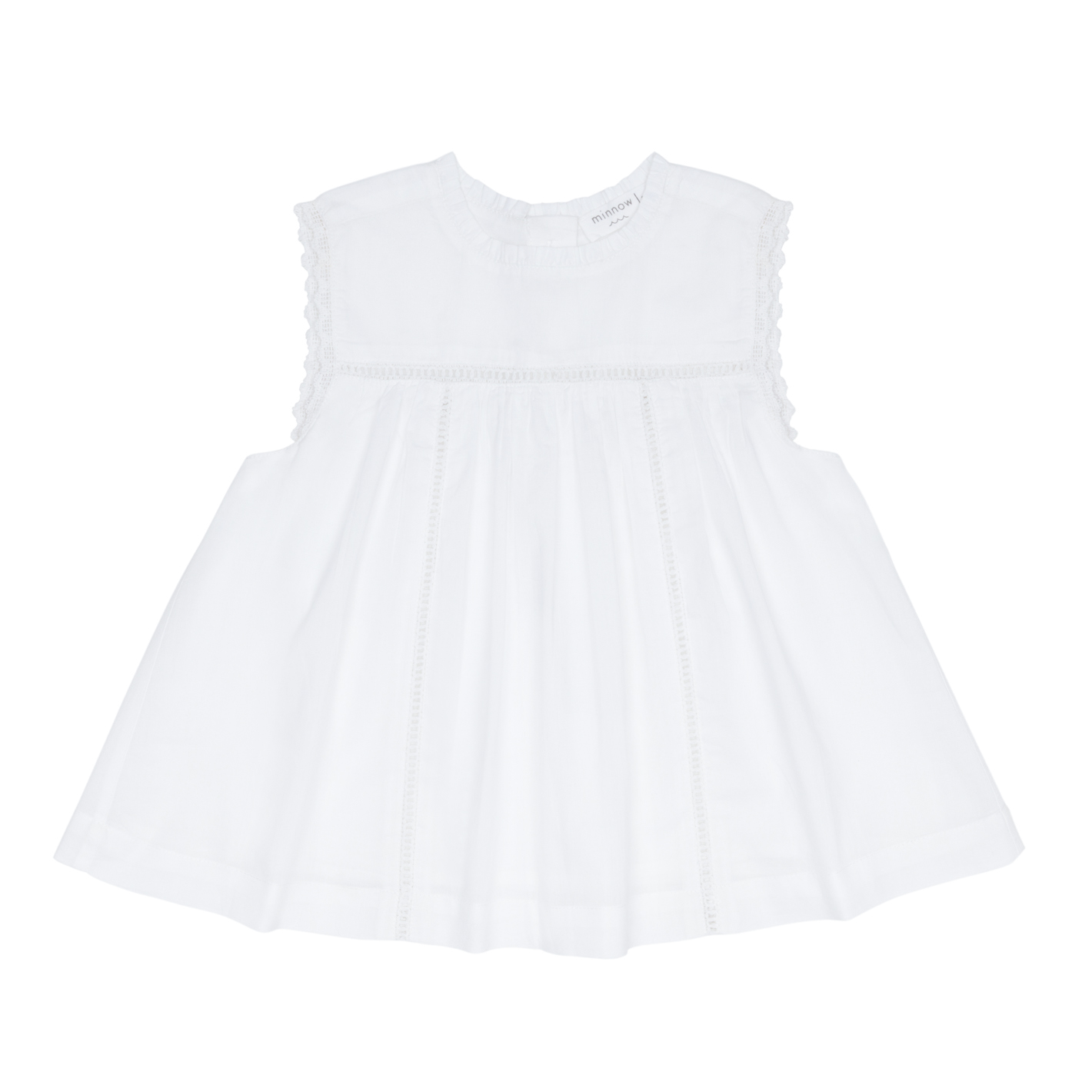 girls white align tank