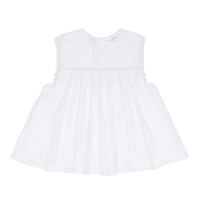 girls white align tank