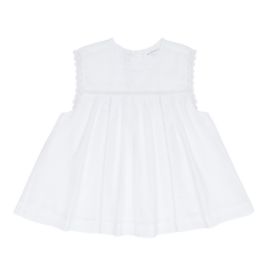 girls white align tank