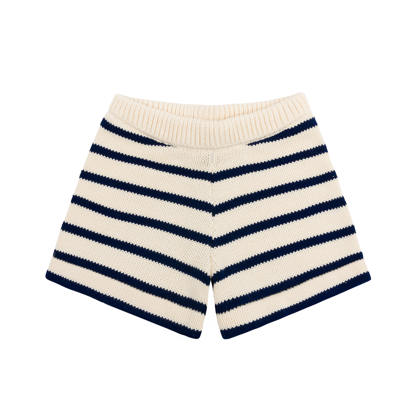unisex breton stripe knit short