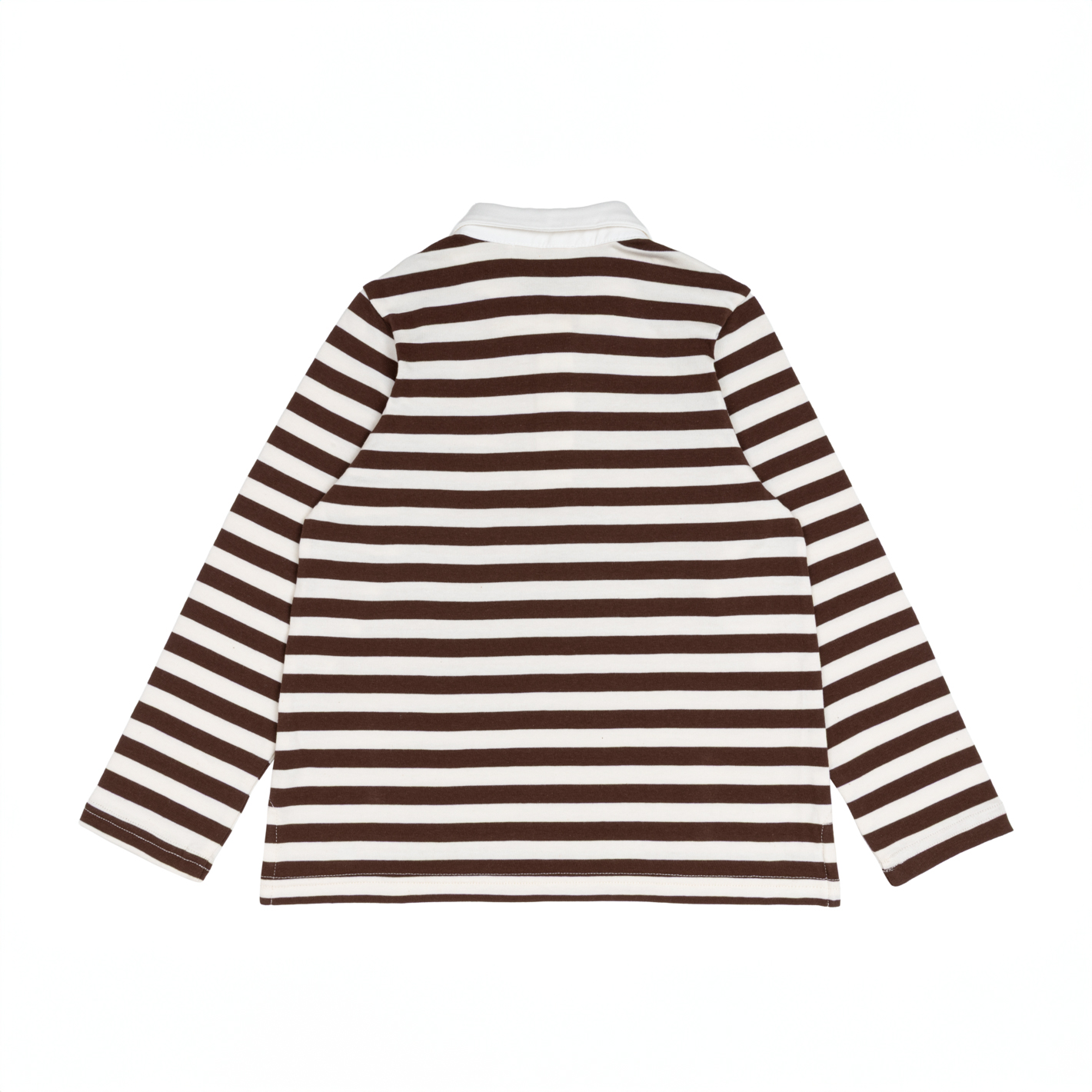 unisex cocoa stripe rugby shirt