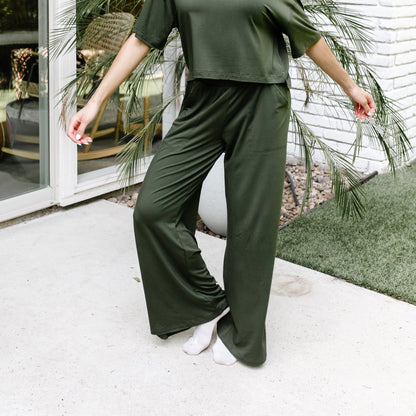Women's Wide Leg Pant in Fir