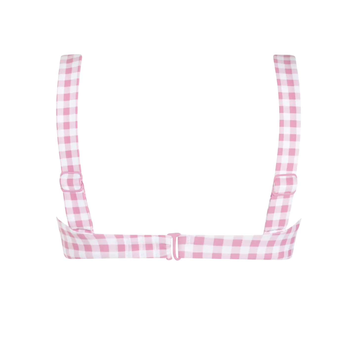 women's blush gingham cup bikini top