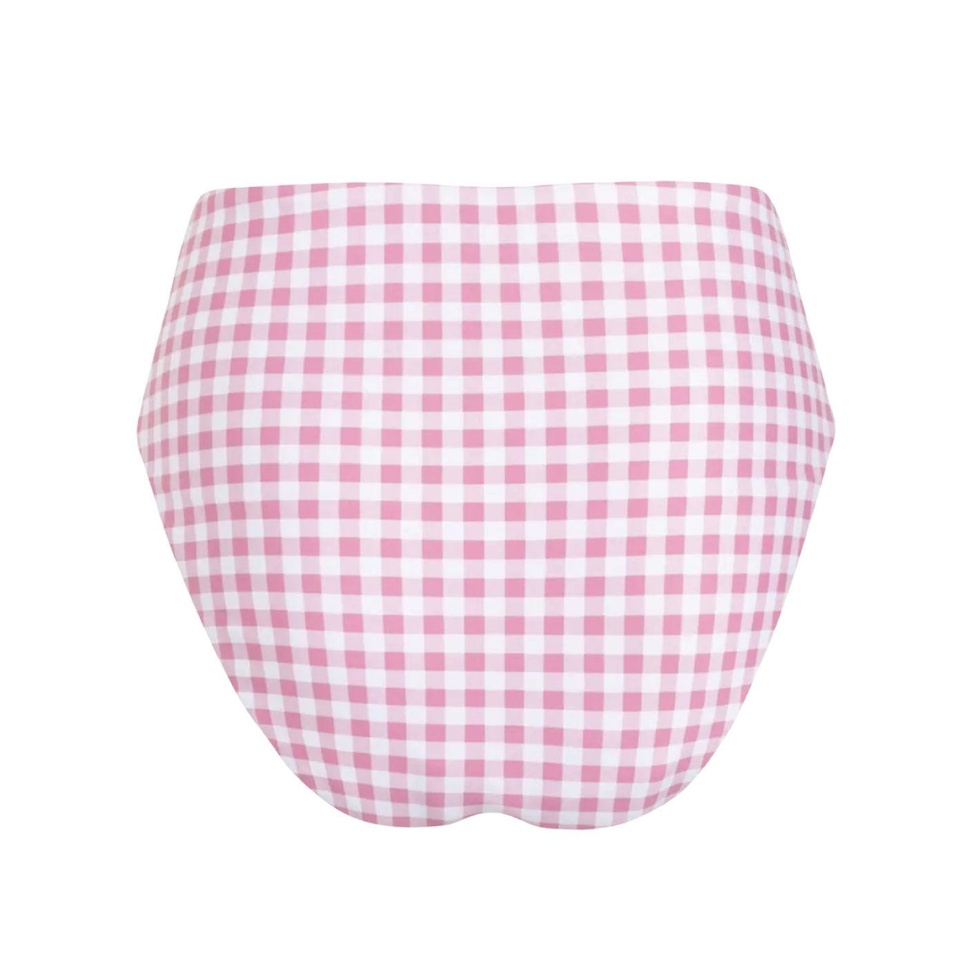 women's blush gingham high waist bikini bottom