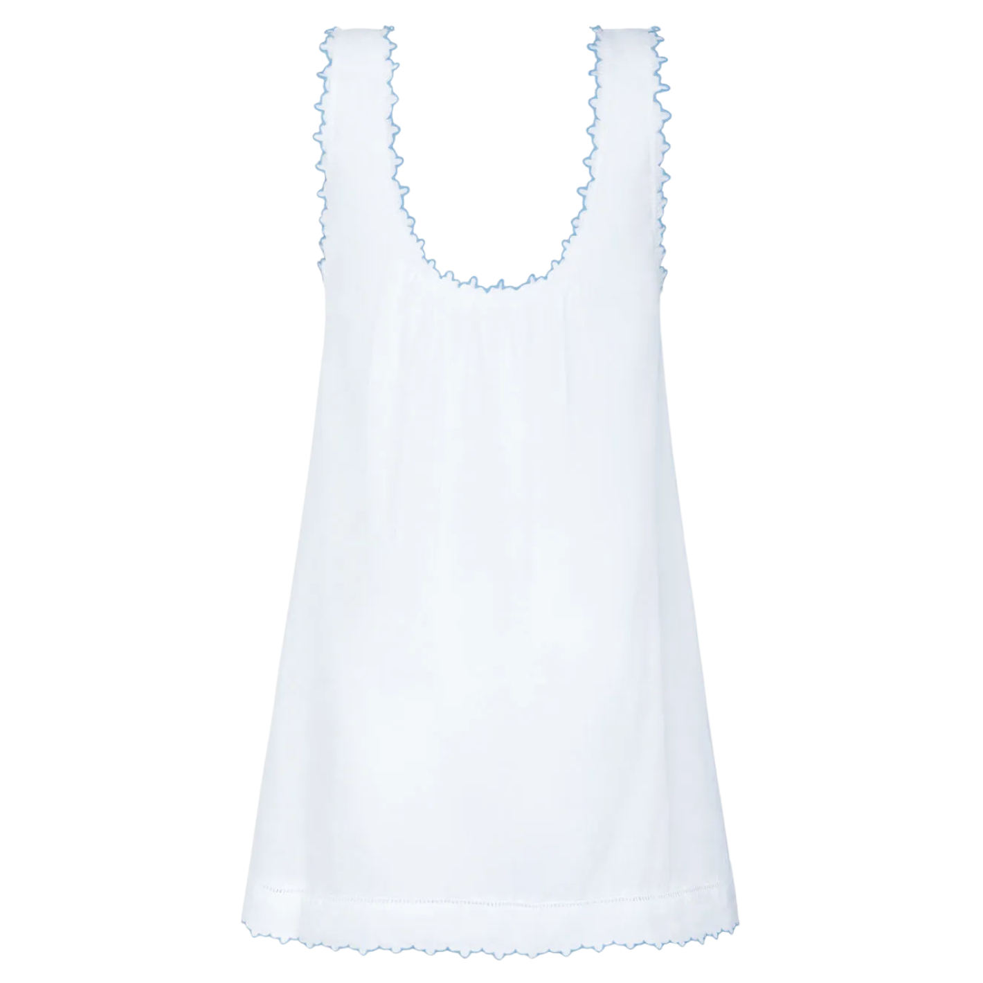 women's white scalloped button up dress