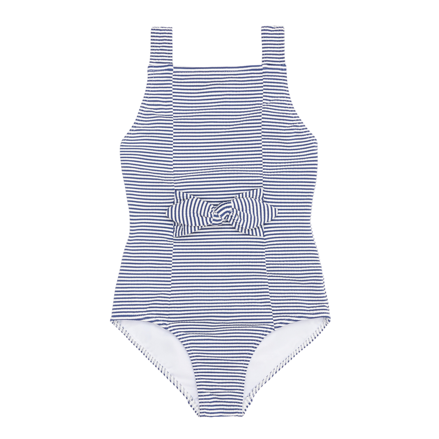 girls harbor stripe tie-front one piece