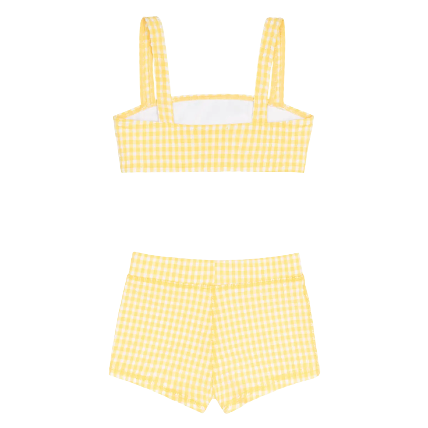 girls soleil gingham bandeau bikini and swim short