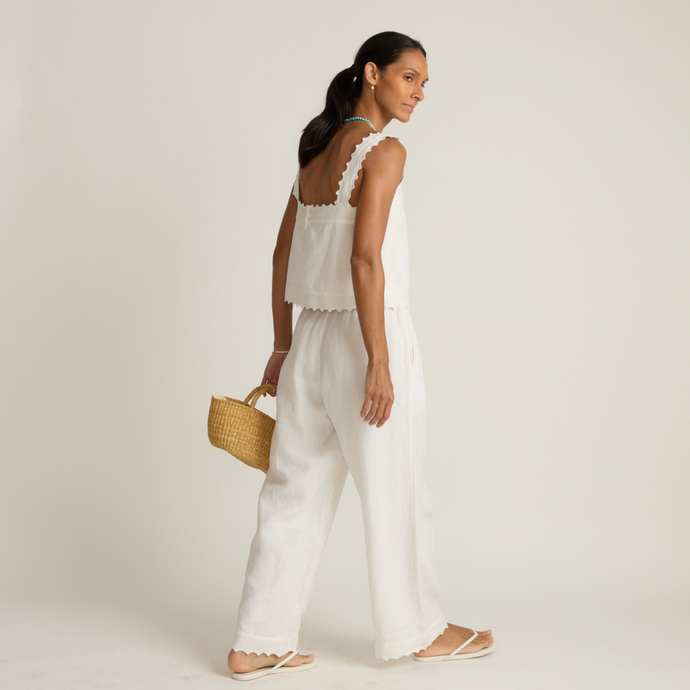 tkees cream boyfriend flip flop