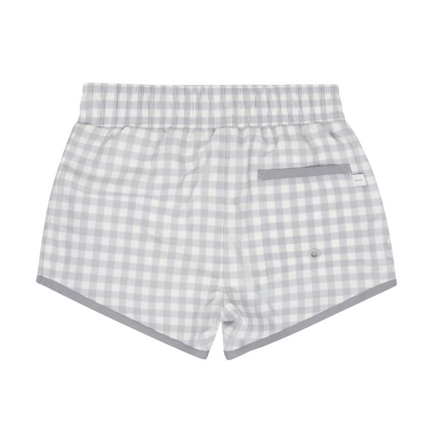 boys dove grey gingham boardie