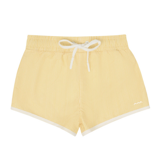 boys buttercream stripe boardie