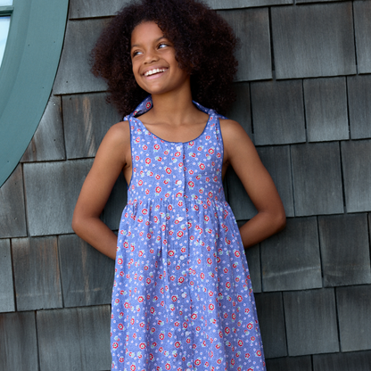 girls chatham floral tie knot dress