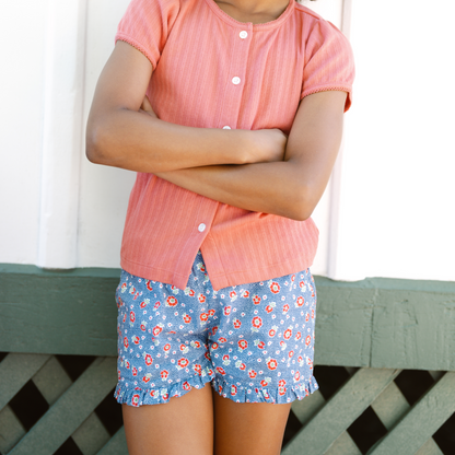 girls chatham floral short