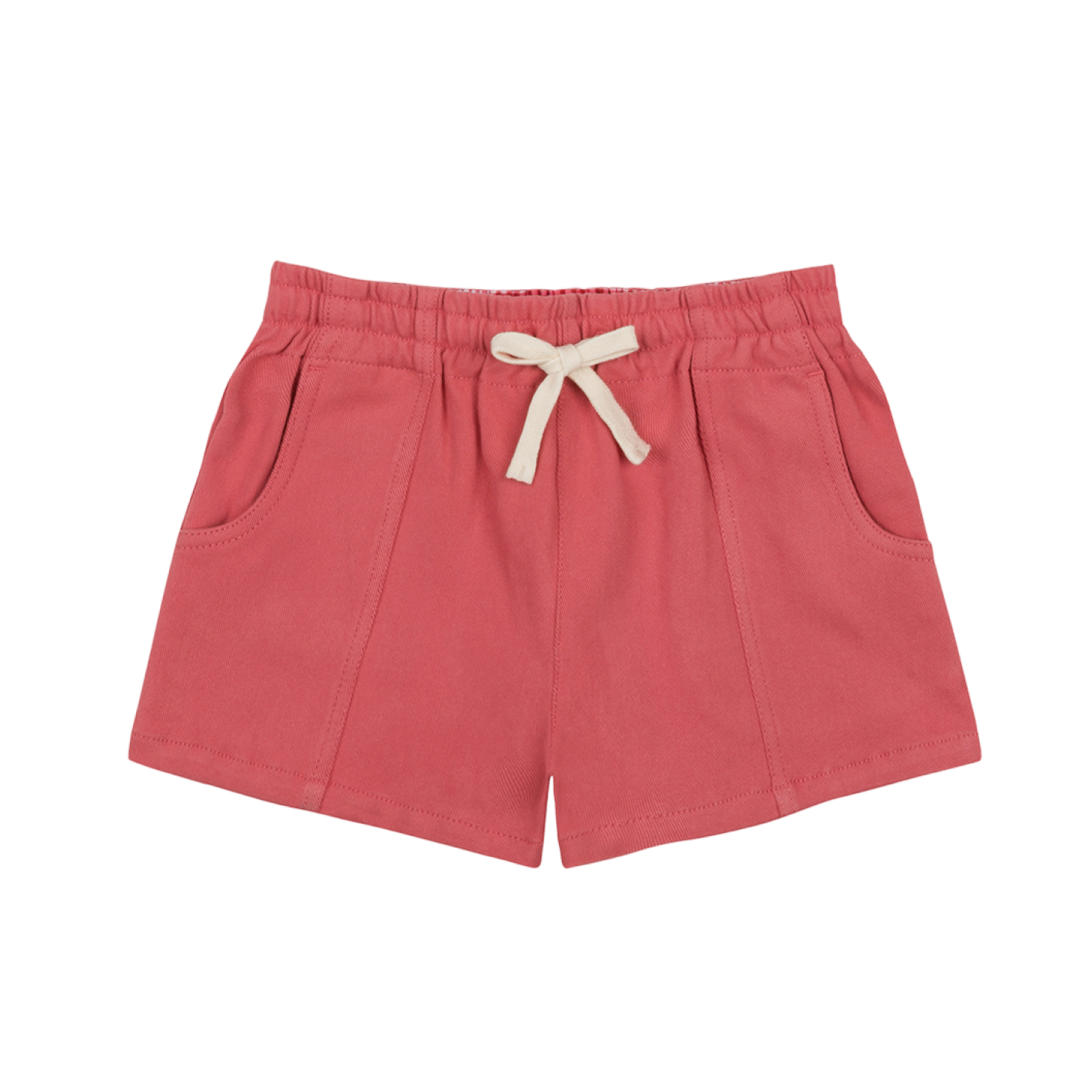 boys poppy red ultra-soft twill short