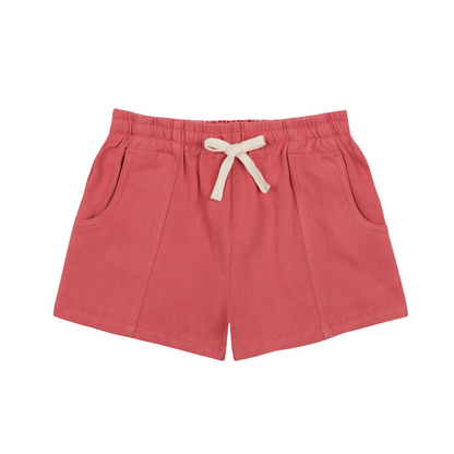 boys poppy red ultra-soft twill short