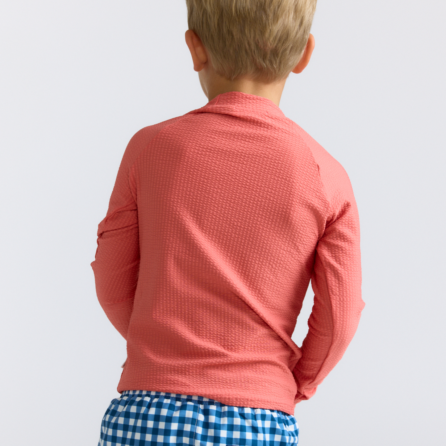 unisex sailor red seersucker rashguard