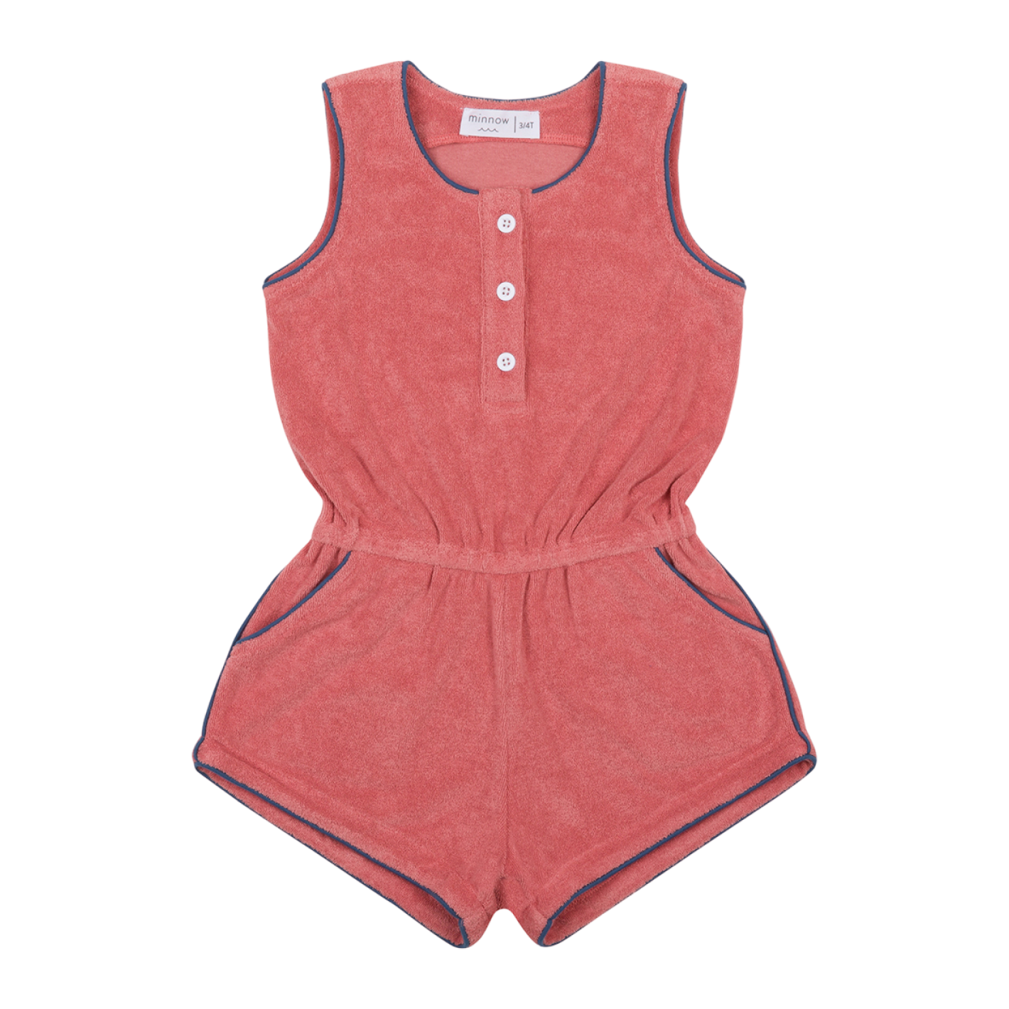 girls poppy red french terry romper