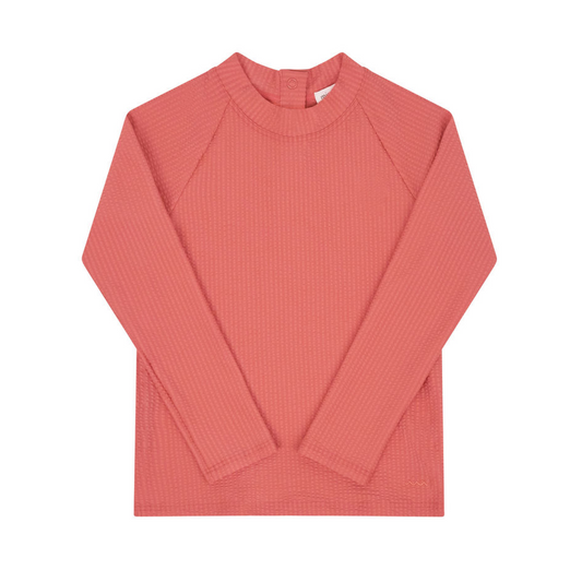 unisex sailor red seersucker rashguard