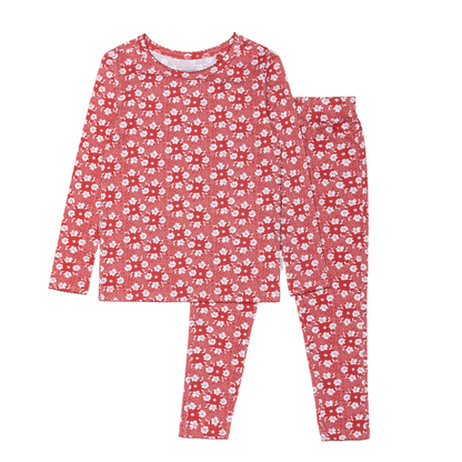 girls holiday bloom pima pajamas set