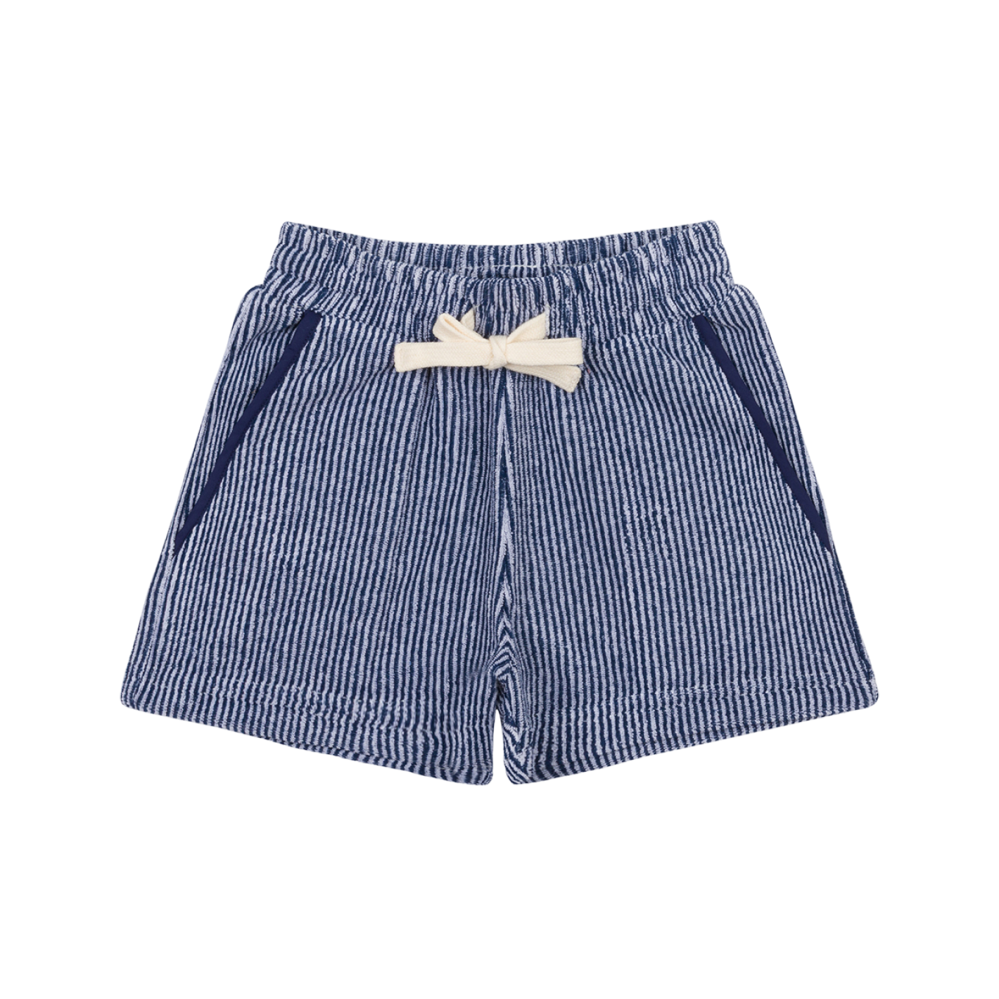 boys navy stripe french terry short