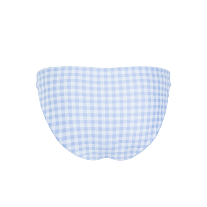 women's oasis blue gingham low waist bikini bottom