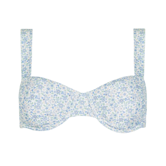 women's slate floral cup bikini top