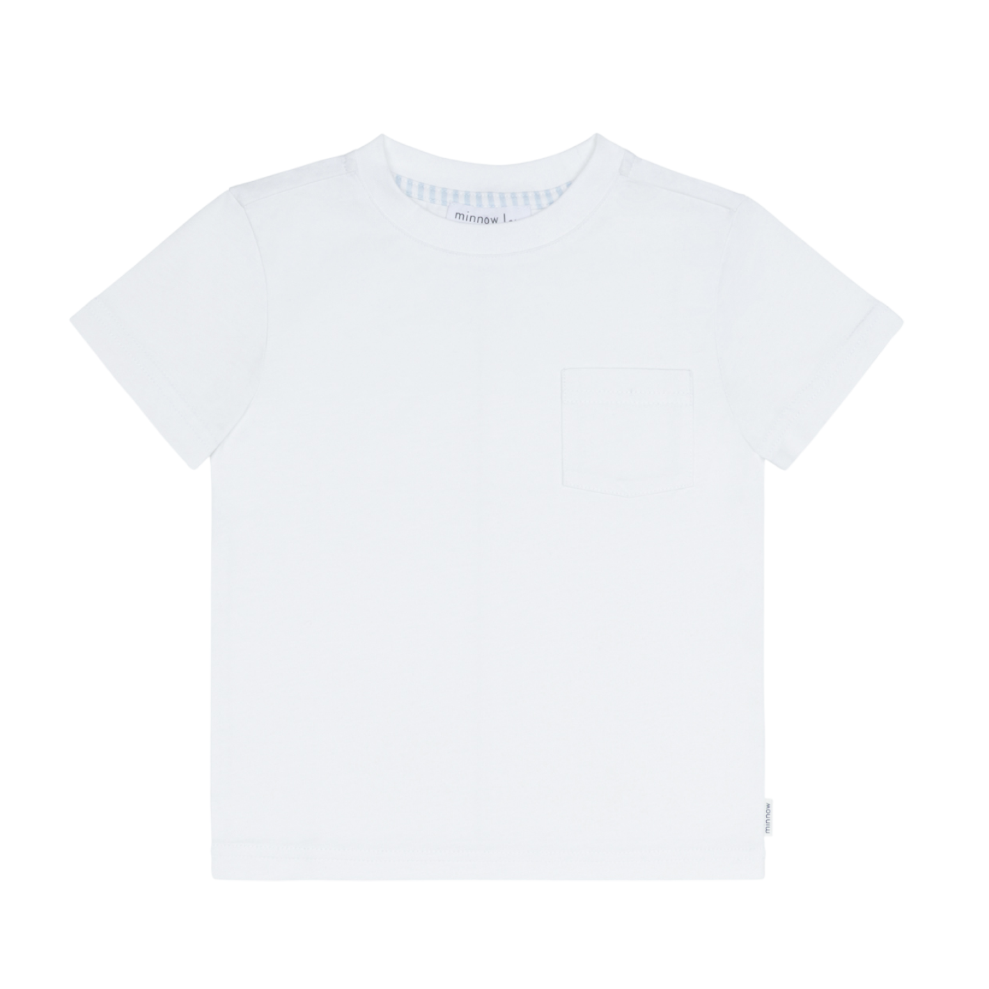 unisex white pocket tee