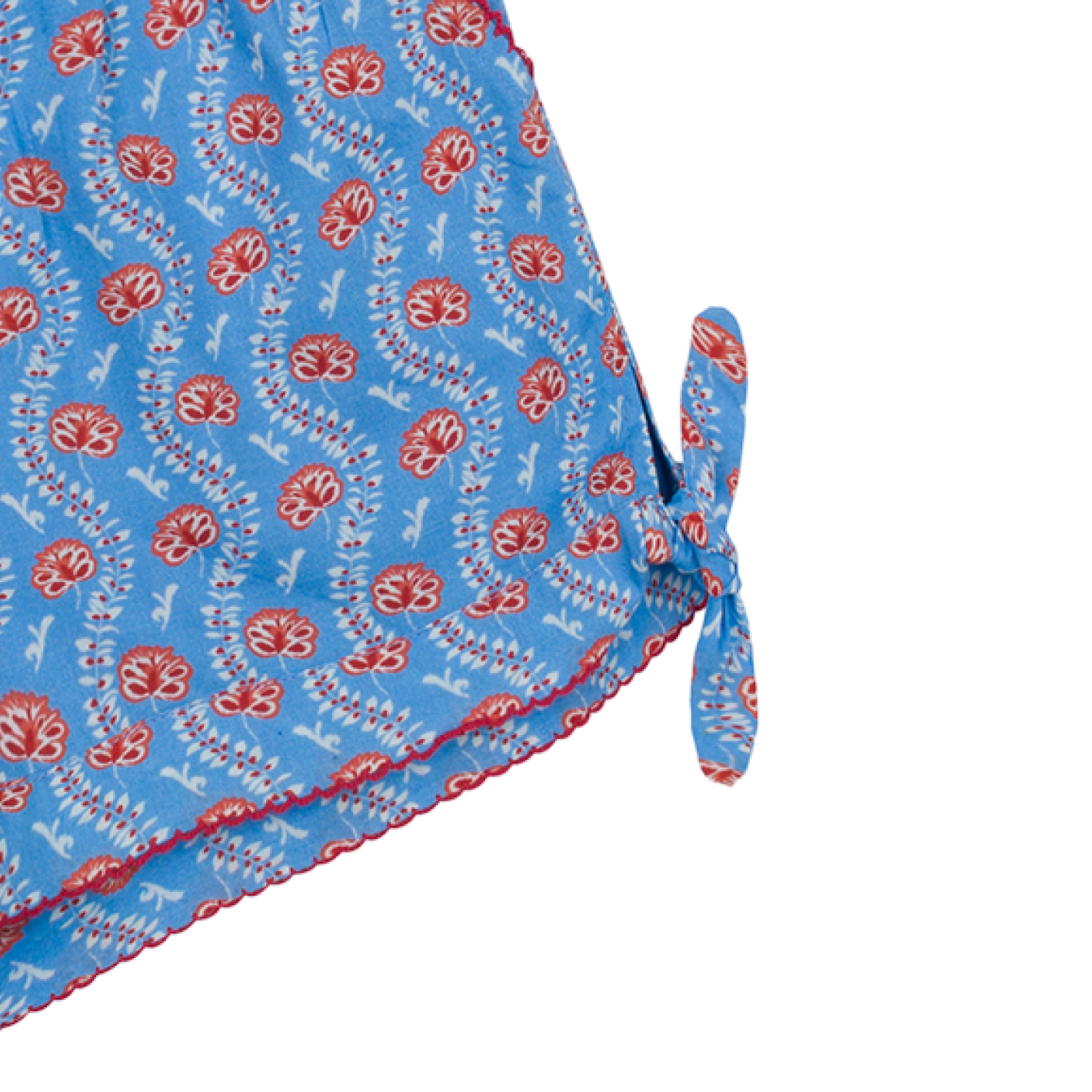 girls blue primrose tie-knot short