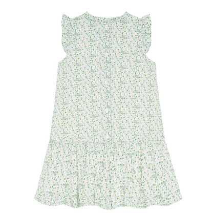 girls sea marsh floral drop waist dress