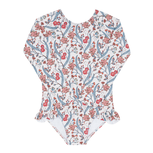 girls mercado bloom rashguard one piece